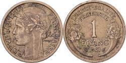 World Coins - France, 1 Franc, Morlon, 1941, Paris, Cupro-Aluminium,