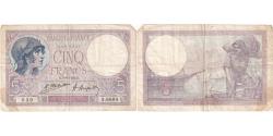 World Coins - France, 5 Francs, Violet, 1922-06-03, A.8664, F(12-15)