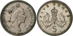 World Coins - Great Britain, Elizabeth II, 5 Pence, 1990, Copper-nickel, , KM:937b