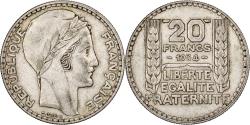 World Coins - France, 20 Francs, Turin, 1934, Paris, Silver, , Gadoury:852, KM:879