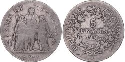 World Coins - Coin, France, Union et Force, 5 Francs, AN 5, Paris, , Silver, KM:639.1