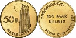 World Coins - Belgium, Token, 50 Francs, Maneblusser, 1980, Brass,