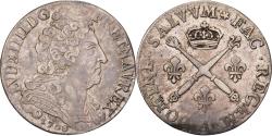 World Coins - France, Louis XIV, 20 Sols aux insignes, 1708, Paris, Silver,