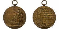 World Coins - France, Medal, Fédération Gymnastique et Sportive, Cognac, 1907, Bronze
