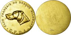 World Coins - France, Medal, Chiens, Club Français du Braque Allemand, , Gilt Bronze