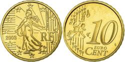 World Coins - France, 10 Euro Cent, 2003, BE, , Brass, KM:1285