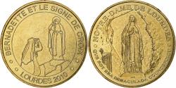 World Coins - France, Tourist token, Lourdes, Bernadette et le signe de croix, 2010