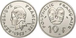 World Coins - French Polynesia, 10 Francs, 1967, Paris, ESSAI, Nickel, , KM:E1