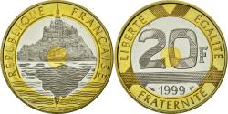 World Coins - Coin, France, Mont Saint Michel, 20 Francs, 1999, , Tri-Metallic