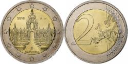 World Coins - Germany, 2 Euro, Sachsen, 2016, Berlin, Bi-Metallic,