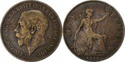 World Coins - Great Britain, George V, Penny, 1916, London, Bronze,