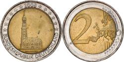 World Coins - Germany, 2 Euro, 2008, Stuttgart, error wrong ring, , Copper-nickel