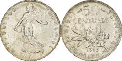 World Coins - Coin, France, Semeuse, 50 Centimes, 1918, Paris, , Silver, KM:854