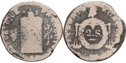 World Coins - France, Béarn, 2 sols aux balances, AN II, Pau, , Métal de Cloche