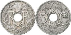 World Coins - France, 5 Centimes, Lindauer, 1930, Paris, Copper-nickel,