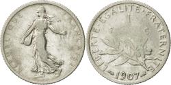 World Coins - Coin, France, Semeuse, Franc, 1907, Paris, , Silver, KM:844.1