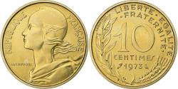 World Coins - France, 10 Centimes, Marianne, 1973, Paris, Aluminum-Bronze,