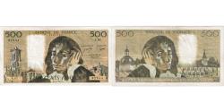 World Coins - France, 500 Francs, Pascal, 1977-02-03, E.67, VF(30-35)
