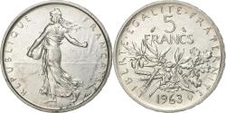 World Coins - France, 5 Francs, Semeuse, 1963, Paris, Silver, , Gadoury:770, KM:926