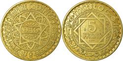 World Coins - Coin, Morocco, 5 Francs, 1946, Paris, , Aluminum-Bronze, Lecompte:242