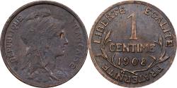 World Coins - France, Centime, Dupuis, 1908, Paris, Bronze, , Gadoury:90