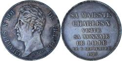 World Coins - Coin, France, Charles X, Visite de la Monnaie de Lille, Module 5 francs, 1827