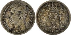 World Coins - Coin, France, Charles X, 1/2 Franc, 1830, Bordeaux, , Silver, KM:723.7