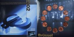 World Coins - Belgium, Set euro cent., Bruxelles - Capitale de l'Europe, 2002, Brussels