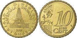 World Coins - Slovenia, 10 Euro Cent, 2007, Vantaa, Brass, , KM:71