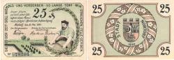 World Coins - Banknote, Germany, Nortorf Stadt, 25 Pfennig, Blason 1, 1920, 1920-05-10