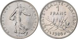 World Coins - France, Franc, Semeuse, 1980, MDP, série FDC, Nickel,