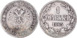 World Coins - Coin, Finland, Alexander II, Markka, 1865, Helsinki, , Silver, KM:3.1