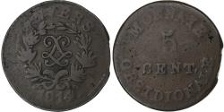 World Coins - France, Louis XVIII, 5 Centimes, 1814, Anvers, Siège d'Anvers, Bronze