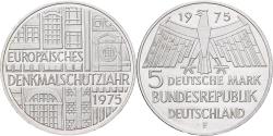 World Coins - Federal Republic of Germany, 5 Mark, 1975, Stuttgart, Silver,