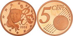 World Coins - France, 5 Euro Cent, 2008, Paris, BE, , Copper Plated Steel, KM:1284