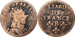 World Coins - France, Louis XIV, Liard, 1657, Acquigny, Copper, , Gadoury:80