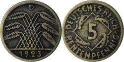 World Coins - Germany, 5 Rentenpfennig, 1923