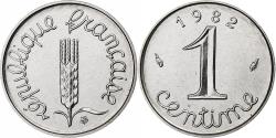 World Coins - France, Centime, Épi, 1982, Monnaie de Paris, série FDC, Stainless Steel