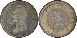 World Coins - Coin, France, Dupré, Decime, AN 7/5, Paris, , Bronze, KM:644.1