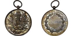 World Coins - France, Medal, Grand concours musical, Dormans, Souvenir,1886, Silver, EF(40-45)