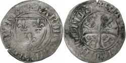 World Coins - France, Charles VI, Blanc Guénar, 1380-1422, Uncertain mint, Silver,
