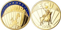 World Coins - France, Medal, Ecu Europa, Politics, 1998, , Copper Gilt