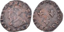 World Coins - Coin, France, Charles X, Double Tournois, 1592, Troyes, , Copper