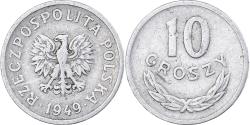 World Coins - Poland, 10 Groszy, 1949, Warsaw, Aluminum,