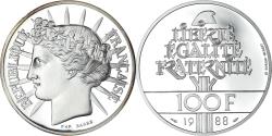 World Coins - Coin, France, 100 Francs, 1988, Monnaie de Paris, BE, , Silver