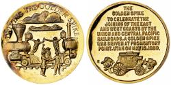 Us Coins - United States of America, Medal, Driving the Golden Spike, 1972, Vermeil,
