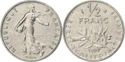 World Coins - France, 1/2 Franc, Semeuse, 1997, Paris, Nickel, , Gadoury:429
