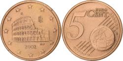 World Coins - Italy, 5 Euro Cent, 2002, Rome, Copper Plated Steel,