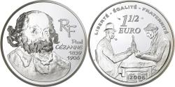World Coins - France, 1-1/2 Euro, Paul Cézanne, 2006, Paris, Silver, , KM:1453