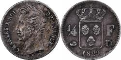 World Coins - France, Charles X, 1/4 Franc, 1829, Lyon, Silver, , Gadoury:353